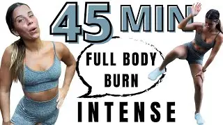 45 MIN INTENSE CARDIO HIIT Burn calories and get fit at home! NO REPEAT full body workout