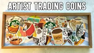 #atcmdcopencollab COFFEE ARTIST TRADING COINS #artisttradingcards #papercrafting  May 30 2024