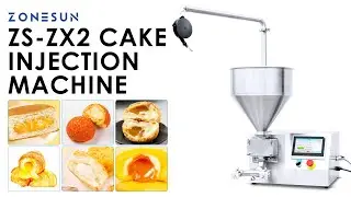 ZONESUN ZS-ZX2 Semi-Auto Cupcake Bread Pastry Puff Cream Filling Machine Fruit Jam Cream Injector