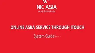 Online ASBA service through iTouch