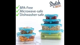 STRETCH and FRESH by Emson, Silicone Food Storage System Buy Online Link in Description 👇👇👇👇
