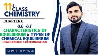 8.6 -8.7 Characteristics Of Equilibrium & Types Of Chemical Equilibrium |Homogeneous & Heterogeneous
