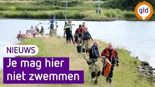 Man (22) verdronken tijdens zwemmen in Nederrijn bij Wageningen
