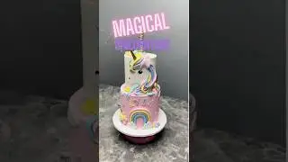 Волшебный торт и кексы &laquo;Единорог&raquo; | Украшение торта за 30 секунд 🎂🦄