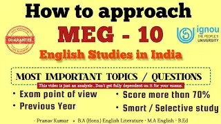 MEG 10 | IGNOU MEG 10 Important Questions, Important topics. How to score Good marks in Exam #meg10