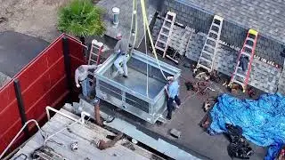 A Look at Our Crane Lift Installation at Boudreaux's