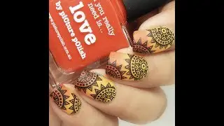 DIY Neon Mandala Nails ||Stamping Technique||