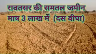 रावतसर की समतल जमीन बिकाऊ मात्र ₹300000 प्रति बीघा में संपर्क 9829999768