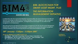 BIM4 Rail & COMIT Presents  Unlocking Opportunity in Rail  BIM, Blockchain for Smart Asset Mgmt. &