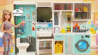 ASMR Unboxing: Realistic Miniature Bathroom Toy Set with Lights & Sounds! (No Talking, Satisfying)🛁
