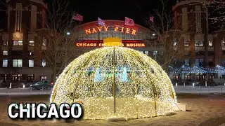 Chicago Christmas Walk ✨ Inside Navy Pier on Friday | December 20, 2024 | 4K Video