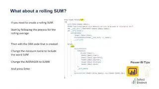 Power BI Tips Rolling Averages and Rolling Sums