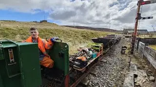 Driver,s eye view of the Leadhills and Wanlockhead Railway