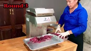 How is the Chicken Ninja Meat Slicer Machine work?
