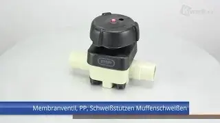 Membranventil, PP, Schwei&szlig;stutzen Muffenschwei&szlig;en,