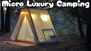 Camping in a TentSpaces A Frame Inflatable Tent