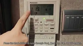 Panasonic CZ-RTC4 Air Conditioner Remote: How To Use