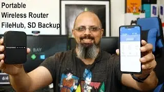 RAVPower FileHub, Wireless Portable Travel Router AC750, SD Card 2 HDD Backup, 6700 mAh PowerBank