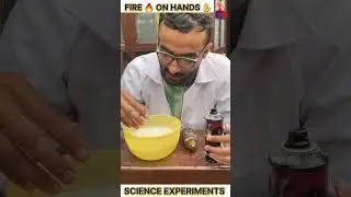 Fire on hands || #experiment #physicsexperiment #science #scienceexperiment #funny