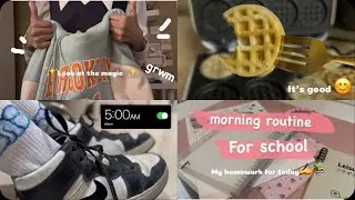 grwm: ✨School morning routine🏫🌈✨|روتيني الصباحي للمدرسة في فصل الشتاء ❄️ 🧦🧣