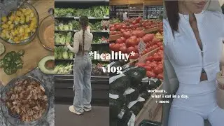 healthy girl vlog | morning workout, what i eat (healthy + intuitive), *living update rant*