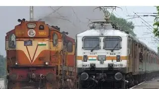 Powerful Train Diesel Engine And Train Horn Sound Efforts