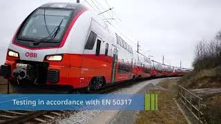 PJM tests in the area of pantograph for KISS double-decker trains of Stadler Rail