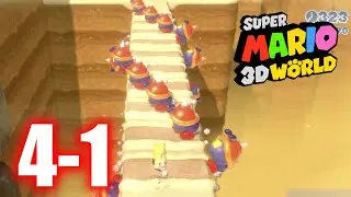 Super Mario 3D World - 4-1 Ant Trooper Hill - All Stars & Stamp 100% Gameplay Walkthrough
