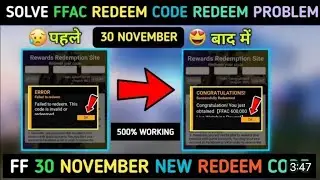 Free Fire Redeem Code Expired Problem  Redeem Code Problem Solve 30 November Redeem Code Problem