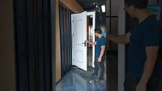 Wooden door showroom display rack. Door package display stand.door cover frame display rack.