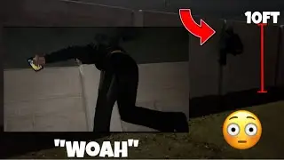 HE CLIMBED A 10FT WALL..(CRAZY)