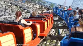 Gemini Back Row (HD POV) Blue Side Cedar Point