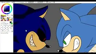 Sonic vs. Sonic.exe [SPEEDPAINT]