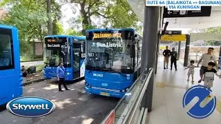 GILA!! DRIVER DARI BUS LISTRIK BRT DMR-240187 INI JOSS PARAH DI RUTE 6A SAMPAI BANNYA HAMPIR SPIN‼️😬