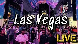 Downtown Las Vegas Live: Fremont Street FRIDAY NIGHT 🥳🌃🍻💃