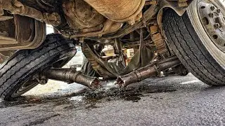 Truck Front Axle Snapped in Half! Shocking Overload Failure | Roadside Repair.