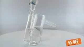 HONEYCOMB GLASS BUBBLER PIPE [HD] [HERBTOOLS]
