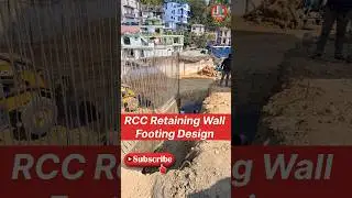 RCC Retaining Wall Footing Reinforcement Placement &ndash; Site Work in Progress!#engineeringshorts