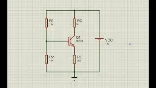 Cómo calcular el Punto Q en transistores BJT | Método con divisor de tensión