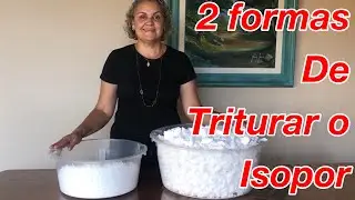 FAÇA VOCÊ MESMO! TRITURANDO ISOPOR PARA VASOS DE CIMENTO!