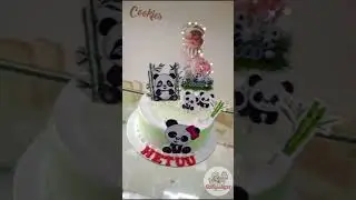 Cute Panda Theme Birthday Cake 🎂 | Custom Kids Cake Design | Gangasagar Live Bakery
