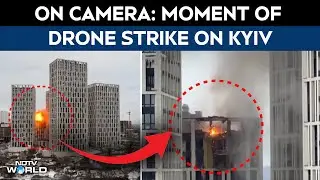 Trump Zelensky Meet | On Camera: Drone Strike Hits Kyiv Building Hours Before Zelensky-Trump Talks