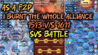 F2P Player Burned Entire Enemy Alliance 😱 | SVS City Burning Phase | Whiteout Survival #wos