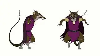 Animation practice. Cluny walk. 16 frames walk cycle.