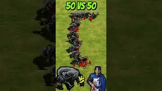 50 Air Elementals vs 50 Elite Teutonic Knights (AoE2) #Shorts #ageofempires #gaming