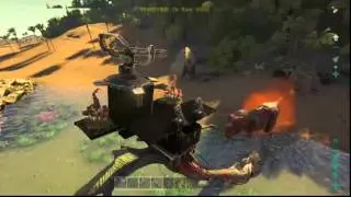 Ark: Survival Evolved Official Server 66 PVP NA War Quetzal Take a Alpha Rex level 96
