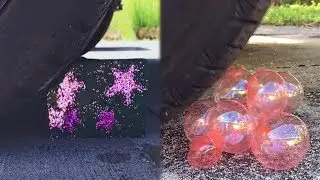 ASMR&hearts;/ CAR TIRE CRUSH! COMPILATION
