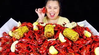 GIANT SEAFOOD BOIL CRAWFISH MUKBANG 먹방 EATING SHOW | 10 POUNDS OF LOUISIANA CRAWFISH