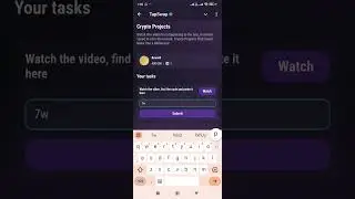 Crypto Projects | Tap Swap Video Code.