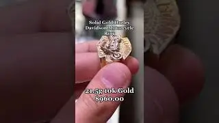 Solid Gold Harley Davidson Motorcycle Ring by Ijaz Jewelers
